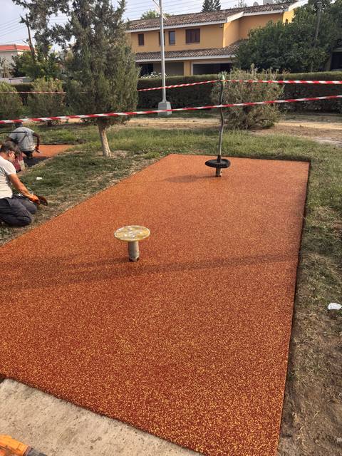 Έργο δαπέδου EPDM από την CONCREX στην Κύπρο